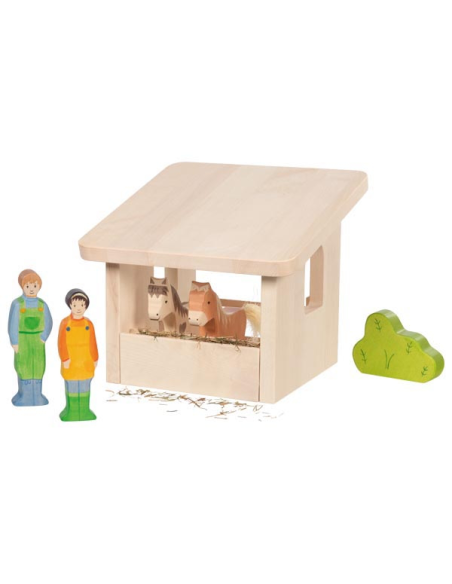 Houten paardenstal