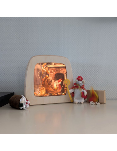 Sinterklaas plaat voor in seizoenslamp Iris Esther