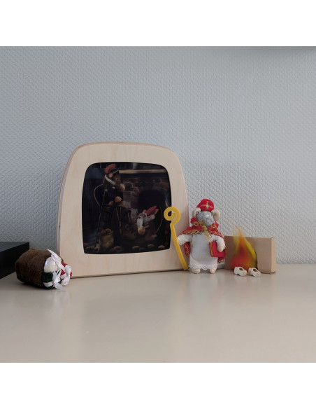 Sinterklaas plaat voor in seizoenslamp Iris Esther