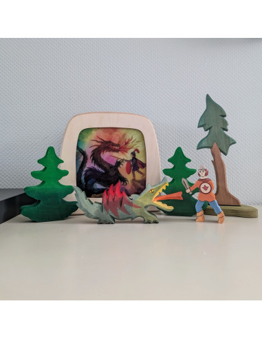 Draak plaat voor in seizoenslamp Vogel Geluk