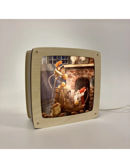 Sinterklaas plaat voor in seizoenslamp Iris Esther