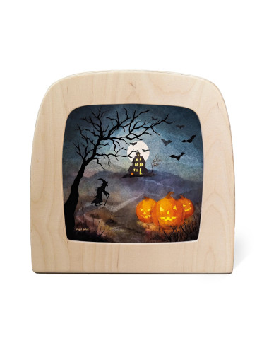 Halloween huis plaat voor seizoenslamp Vogel Geluk