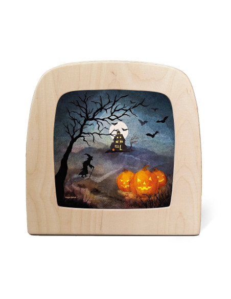 Halloween huis plaat voor seizoenslamp Vogel Geluk