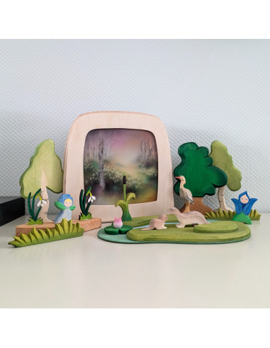 Sneeuwklokjes plaat voor seizoenslamp Baukje Exler