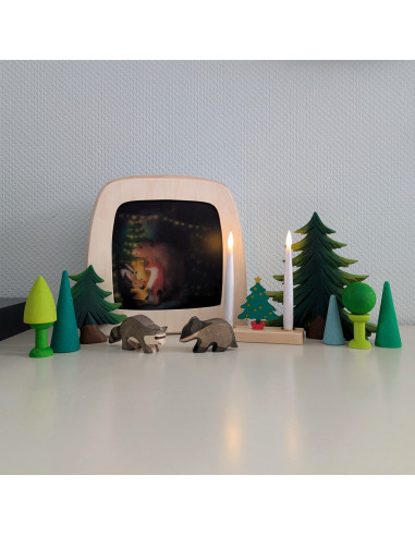 Lezen in het bos plaat voor seizoenslamp Lotte...