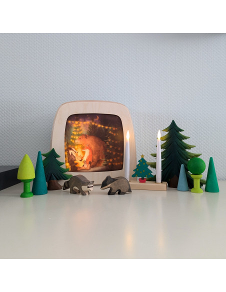 Lezen in het bos plaat voor seizoenslamp Lotte Drouen