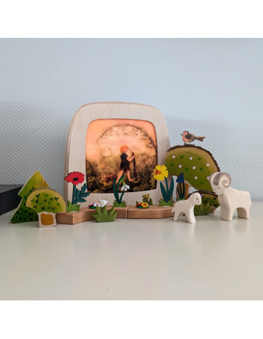 Lente wandeling plaat voor seizoenslamp Het Wol...