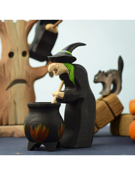 Heks met heksenketel Bumbu Toys