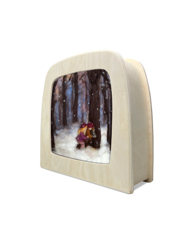 Winter bos plaat voor seizoenslamp Het Wol Feetje