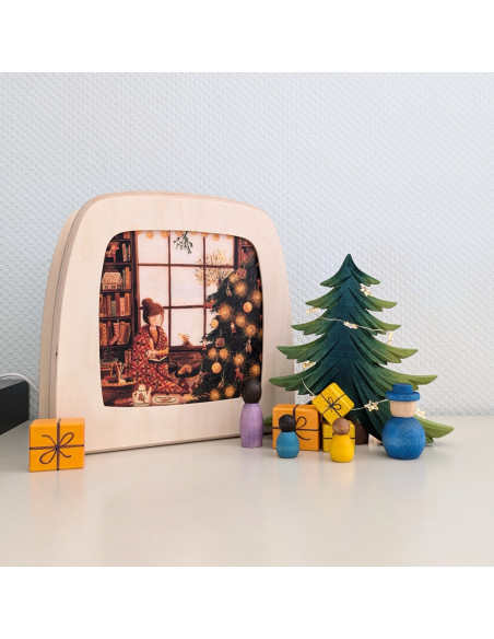 Kersttijd plaat voor seizoenslamp Esther Bennink