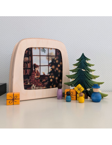 Kersttijd plaat voor seizoenslamp Esther Bennink