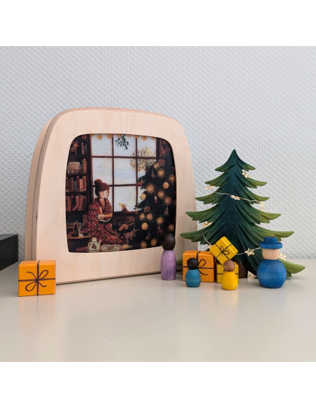 Kersttijd plaat voor seizoenslamp Esther Bennink