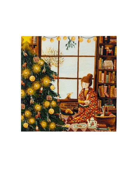 Kersttijd plaat voor seizoenslamp Esther Bennink