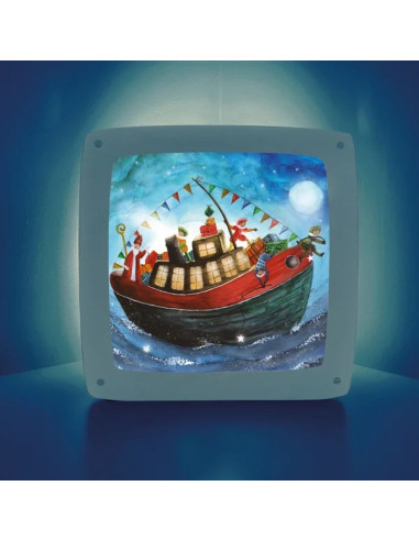Stoomboot Sinterklaas plaat voor seizoenslamp...