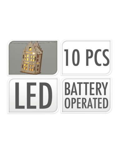 Houten huisjes slinger