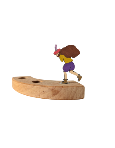 Piet geel/paars steker