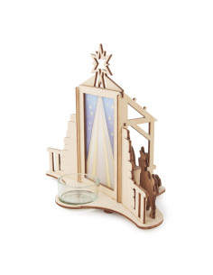 Knutsel stal kerst met lichtje 2