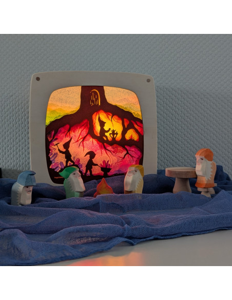 Kabouter plaat voor seizoenslamp Vogel Geluk