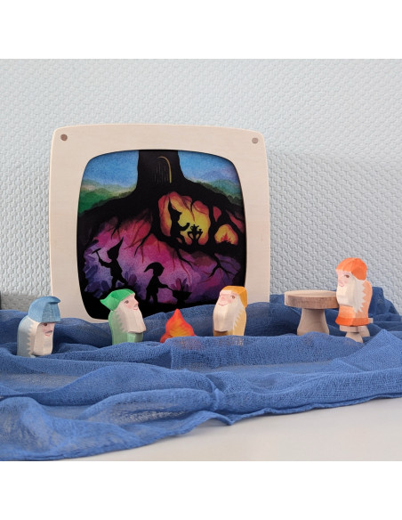 Kabouter plaat voor seizoenslamp Vogel Geluk