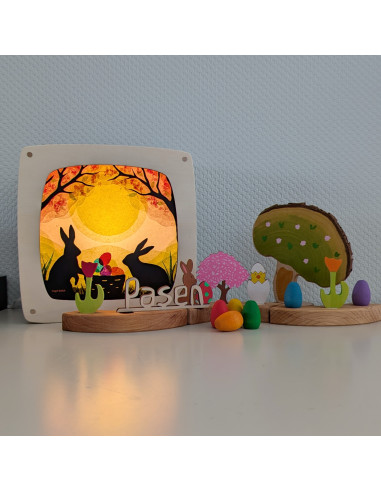 Pasen plaat voor seizoenslamp Vogel Geluk