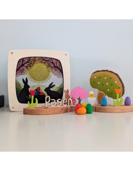 Pasen plaat voor seizoenslamp Vogel Geluk