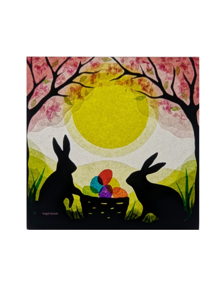 Pasen plaat voor seizoenslamp Vogel Geluk