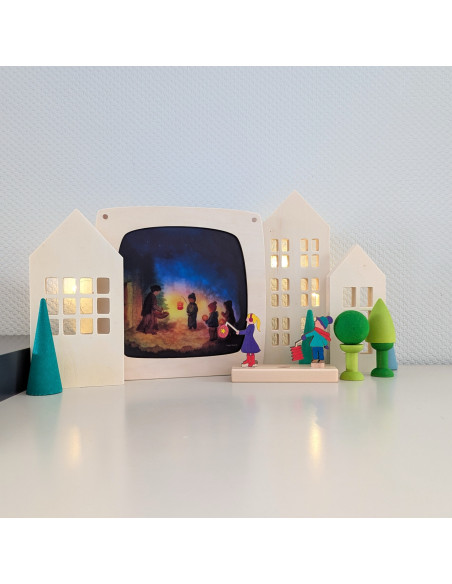 Sint Maarten plaat voor in seizoenslamp Vogel Geluk