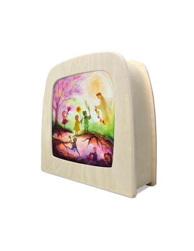 Lente kinderen plaat voor seizoenslamp Vogel Geluk