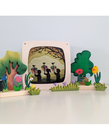 Palmpasen plaat voor seizoenslamp Vogel Geluk