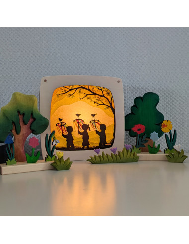 Palmpasen plaat voor seizoenslamp Vogel Geluk