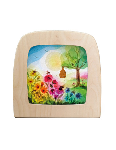 Bijenkorf plaat voor seizoenslamp Vogel Geluk