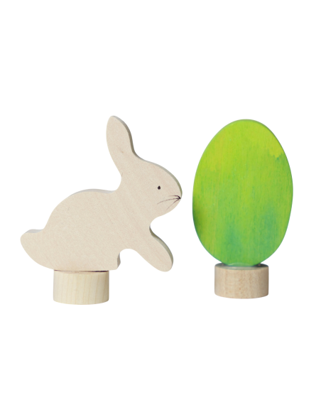 Paasei + paashaas steker groen