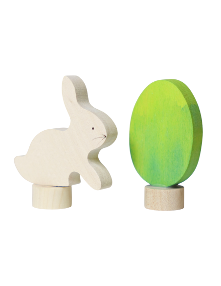 Paasei + paashaas steker groen