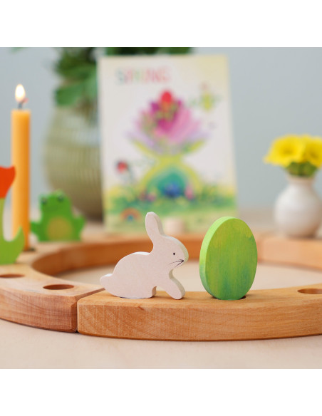 Paasei + paashaas steker groen