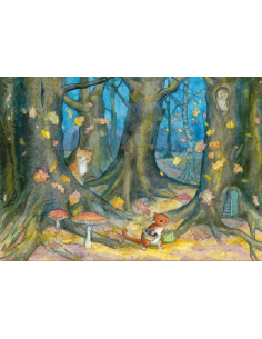 Ansichtkaart herfstbos Molly Brett