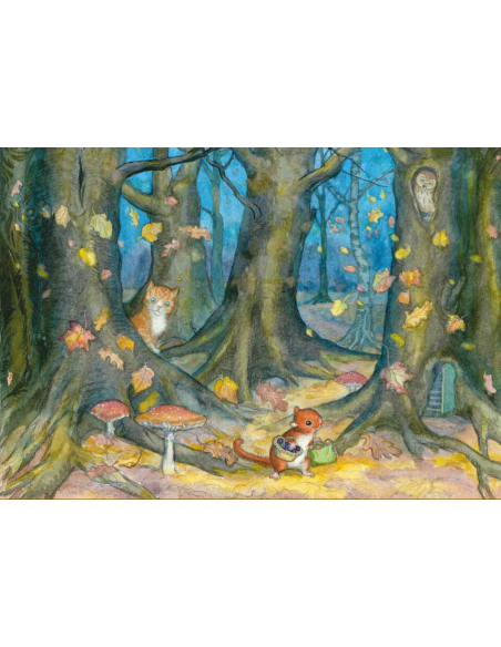 Ansichtkaart herfstbos Molly Brett