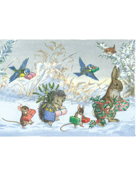 Ansichtkaart kerst optocht Molly Brett