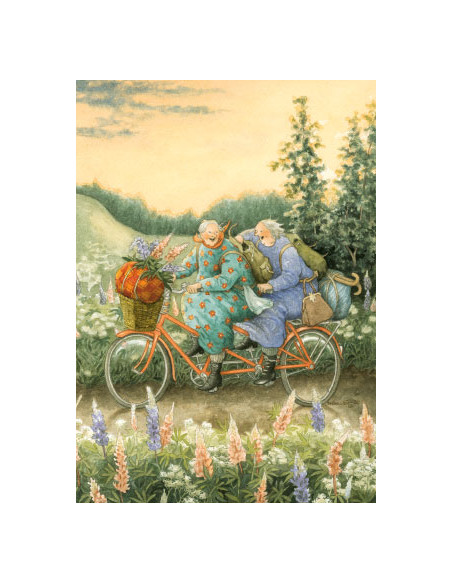 Ansichtkaart zomerse fietstocht Inge Löök