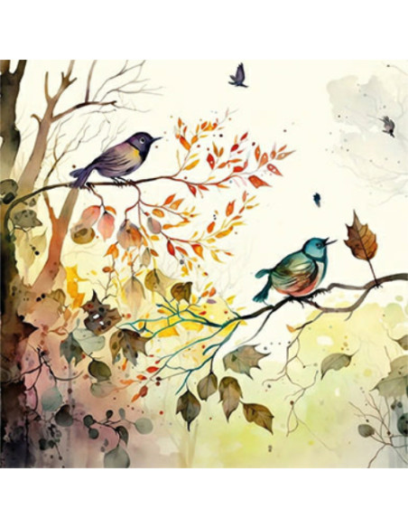 Ansichtkaart herfst vogels Gollong