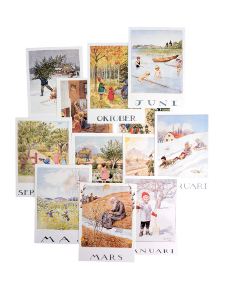 Maand ansichtkaarten Elsa Beskow