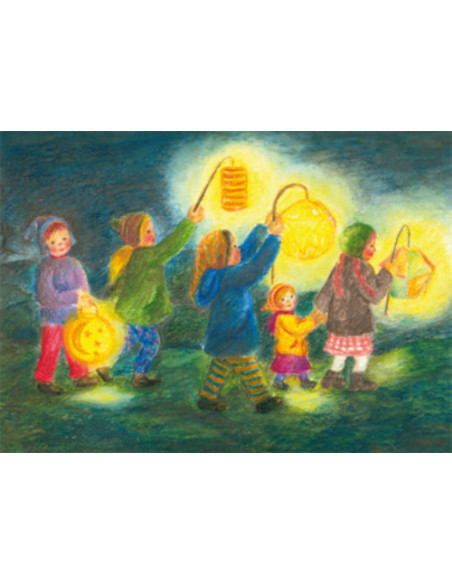 Ansichtkaart Sint Maarten optocht Ilona Bock