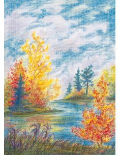 Ansichtkaart herfst Wolfgang Bach