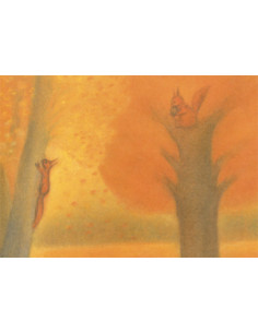 Ansichtkaart eekhoorntjes Ruth Elsässer