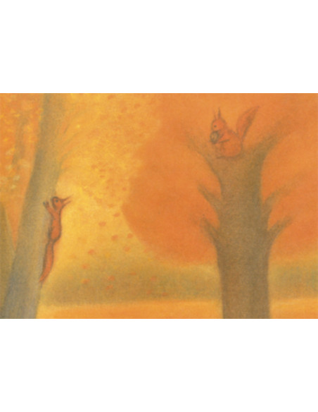 Ansichtkaart eekhoorntjes Ruth Elsässer