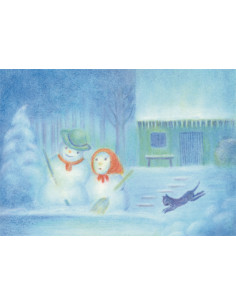 Ansichtkaart sneeuwpop Ruth Elsässer