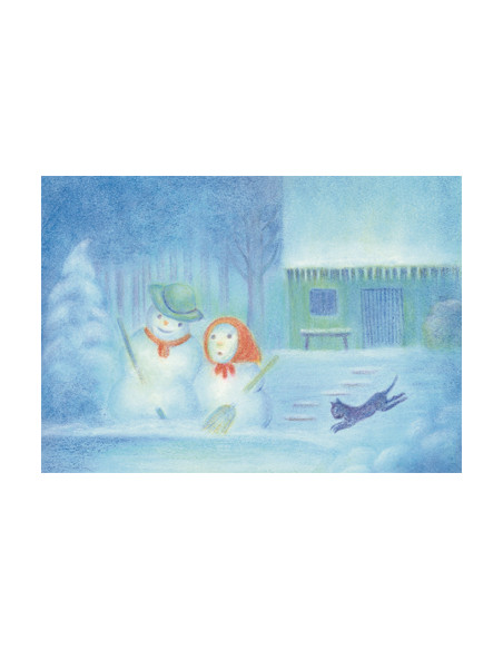 Ansichtkaart sneeuwpop Ruth Elsässer