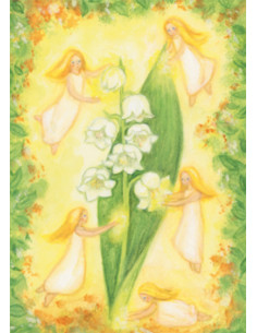 Ansichtkaart bloemen elfjes Heike Stinner