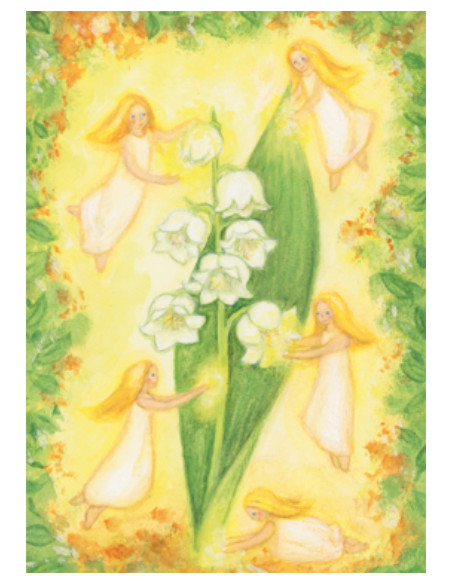 Ansichtkaart bloemen elfjes Heike Stinner