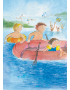 Ansichtkaart waterpret Johanna Schneider