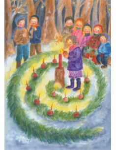 Ansichtkaart advent Ilona Bock